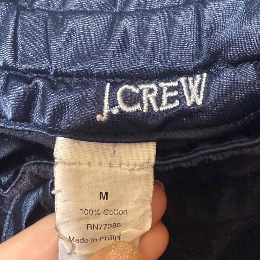 J Crew Navy Velvet Wide Leg Pants - Picture 6 of 8